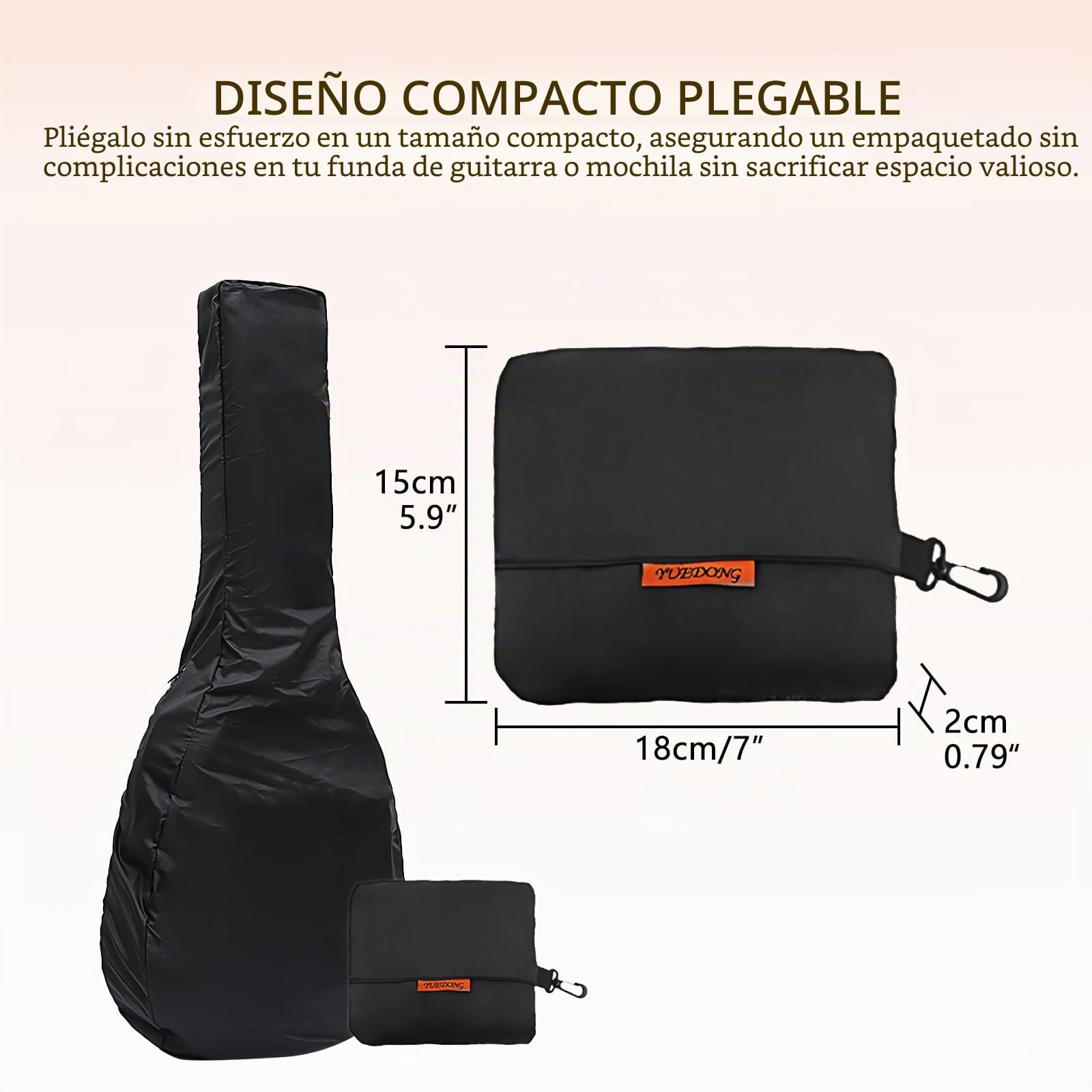 Musiin Funda impermeable para bajo eléctrico, protección impermeable, diseño plegable ligero, color negro