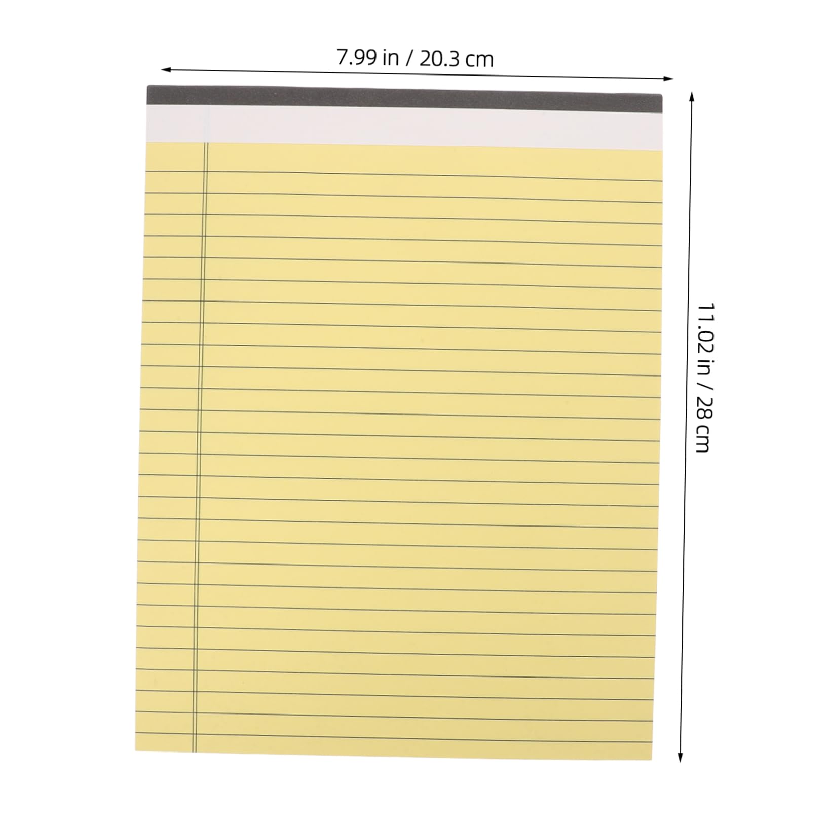 OSALADI Bloc-notes Juridiques Portables Format Légal 20,3 X 28 Cm Papier 80 G/m² Double Face Jaune pour Bureau École Maison Lot de 10 Blocs-notes