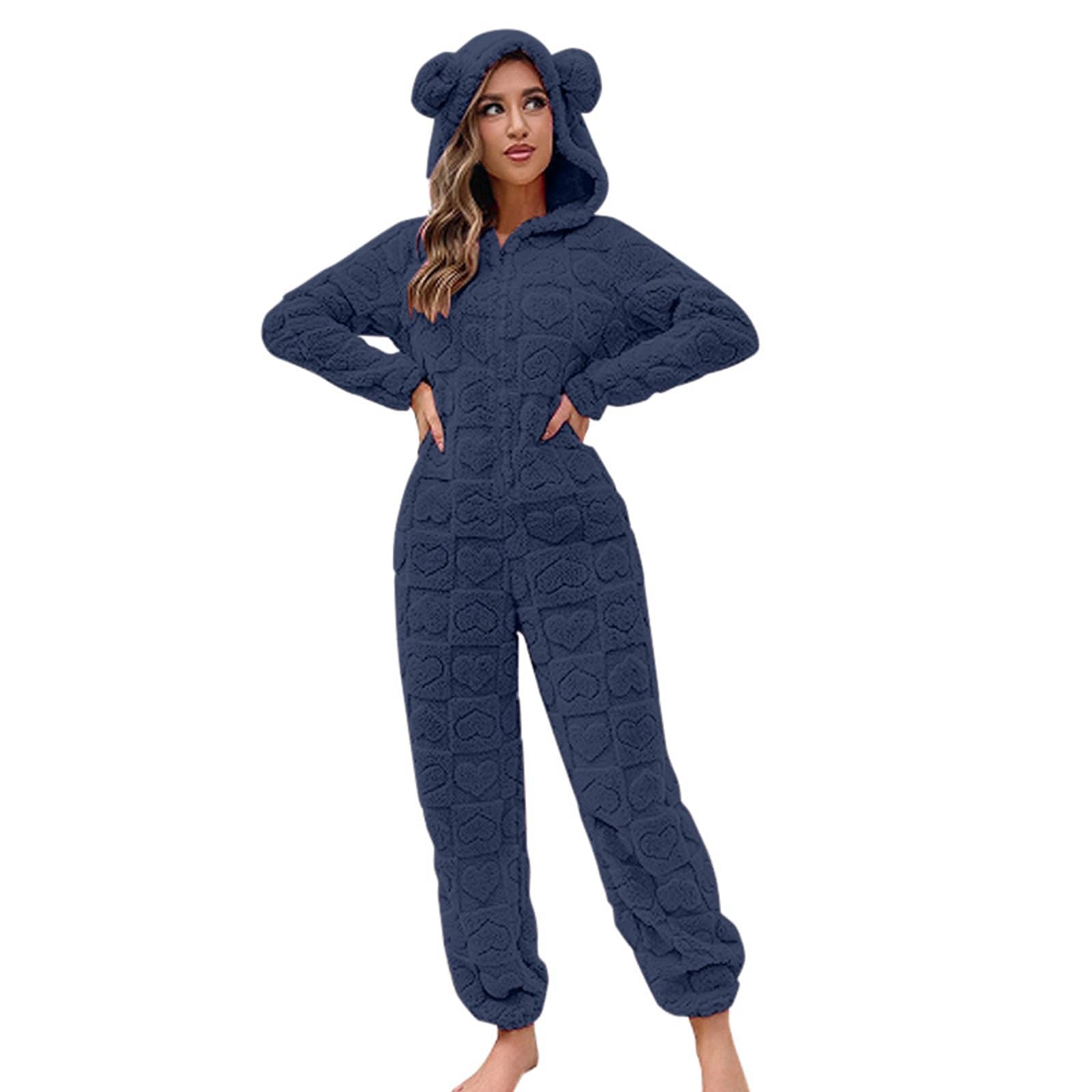 Tutina adulto Pilou Pilou Donna Pigiama Tuta in Pile Donna Pigiama Personalizzato Tuta Animali Tute Da Notte Per Inverno Sexy Leopard Sacco Nanna, Adulto Tutina