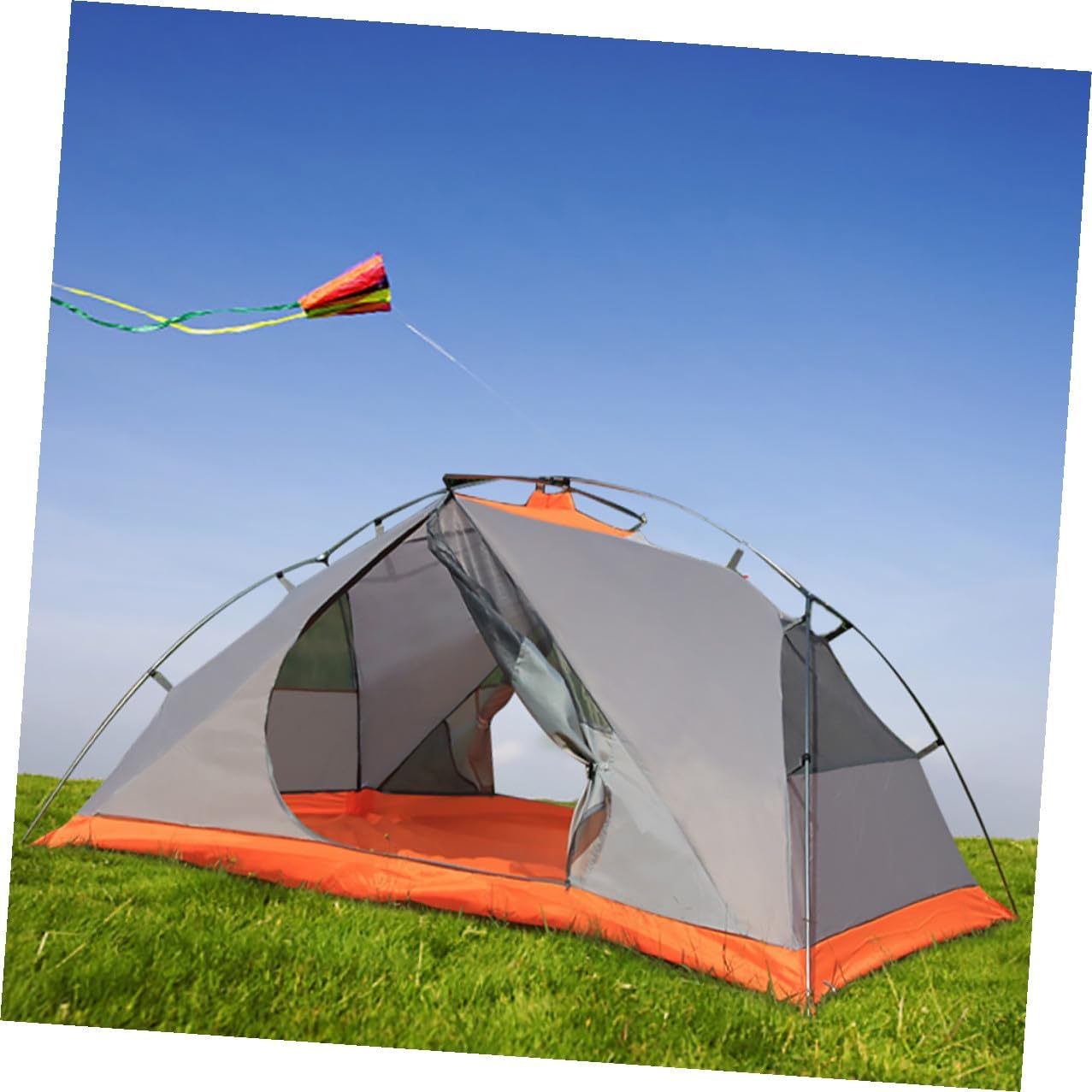 GARVALON Double Camping Tent with Aluminum Poles Waterproof Rainproof Shelter Tent for Outdoor Camping for Hiking and Backpacking