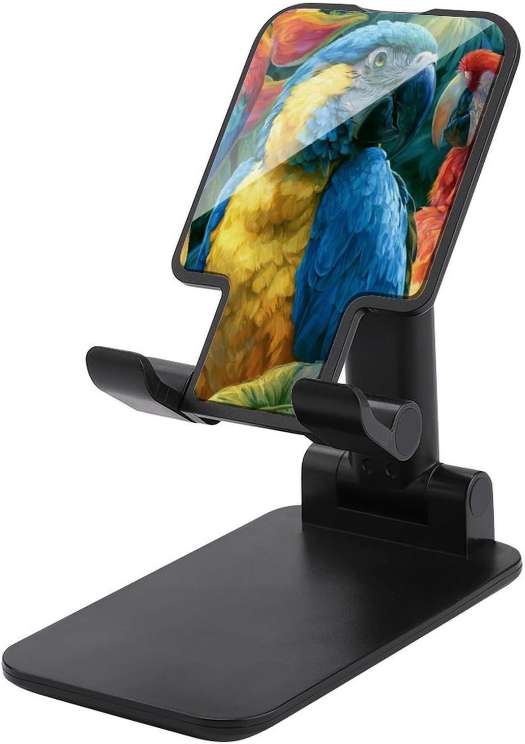 Tropical Botanical Blue Yellow Macaw Cell Phone Stand