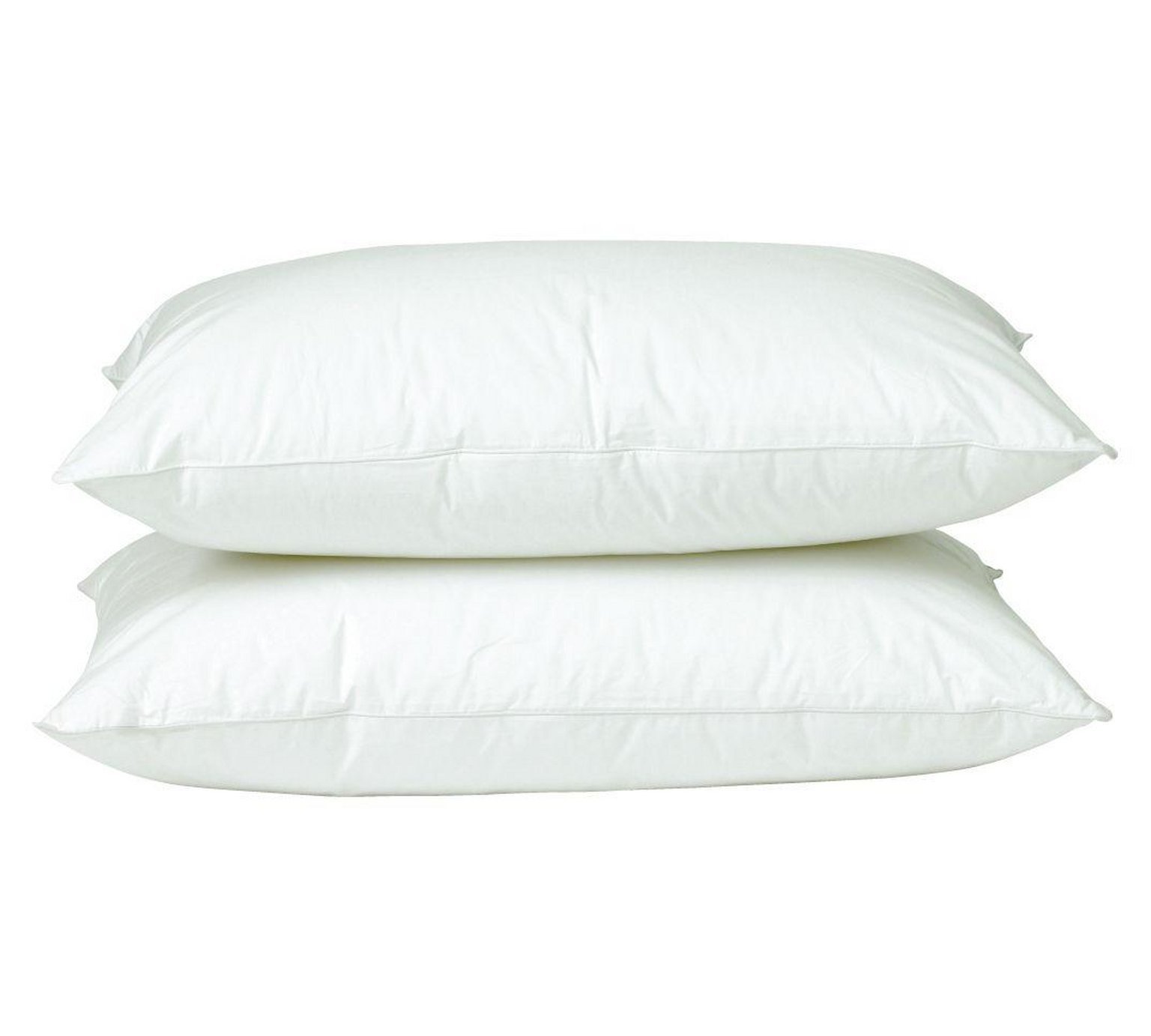 EurotextilesLuxury Pure Duck Feather & Down Soft Support Pillow Pair - Hypoallergenic & Anti Dust Mite from