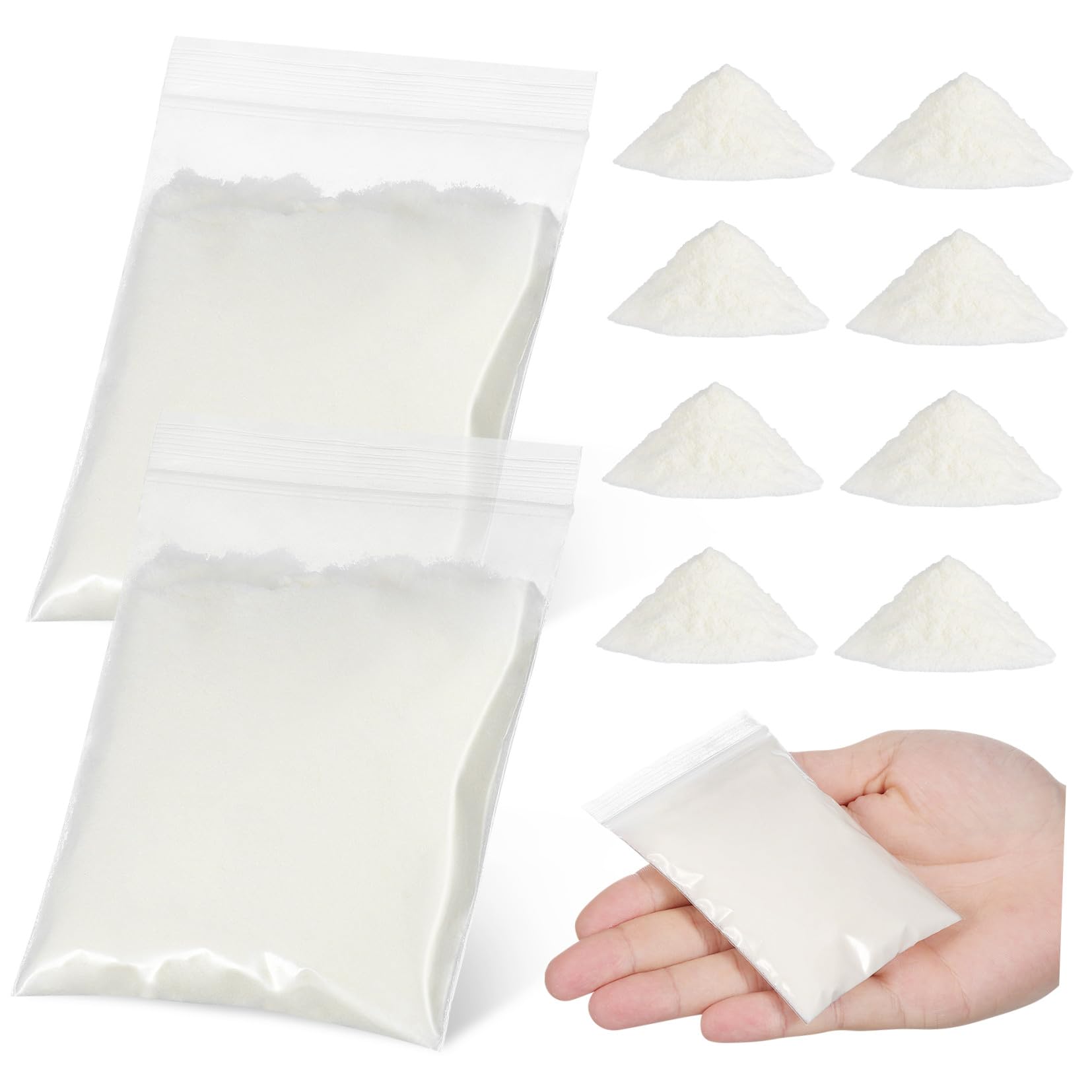 Healvian Mini Cemento Bianco per Case in Miniatura e Mattoni, 20 Borse di Colla Cementizia a Base di Amido di Mais, per Creare Sentieri e Progetti Fai da Te