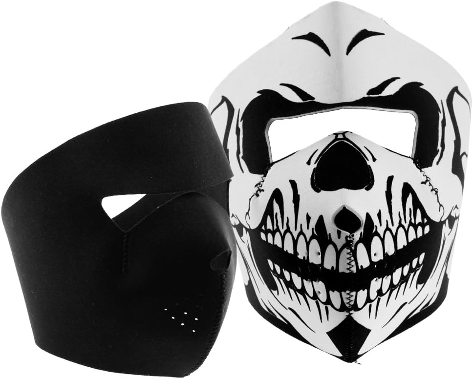 SING F LTD Skull Black Face Cover for Motorcycle Cycling