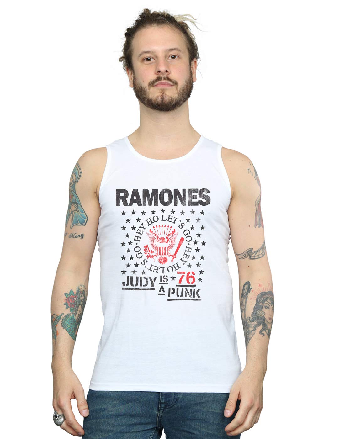 Ramones Men's Judy is A Punk Vest White XX-Large