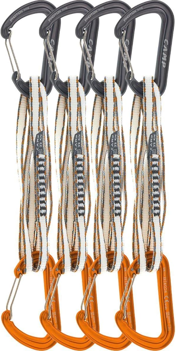 CAMP USA, Alpine Express Dyneema Quickdraw - 4-Pack, Gun Metal/Orange, 60cm