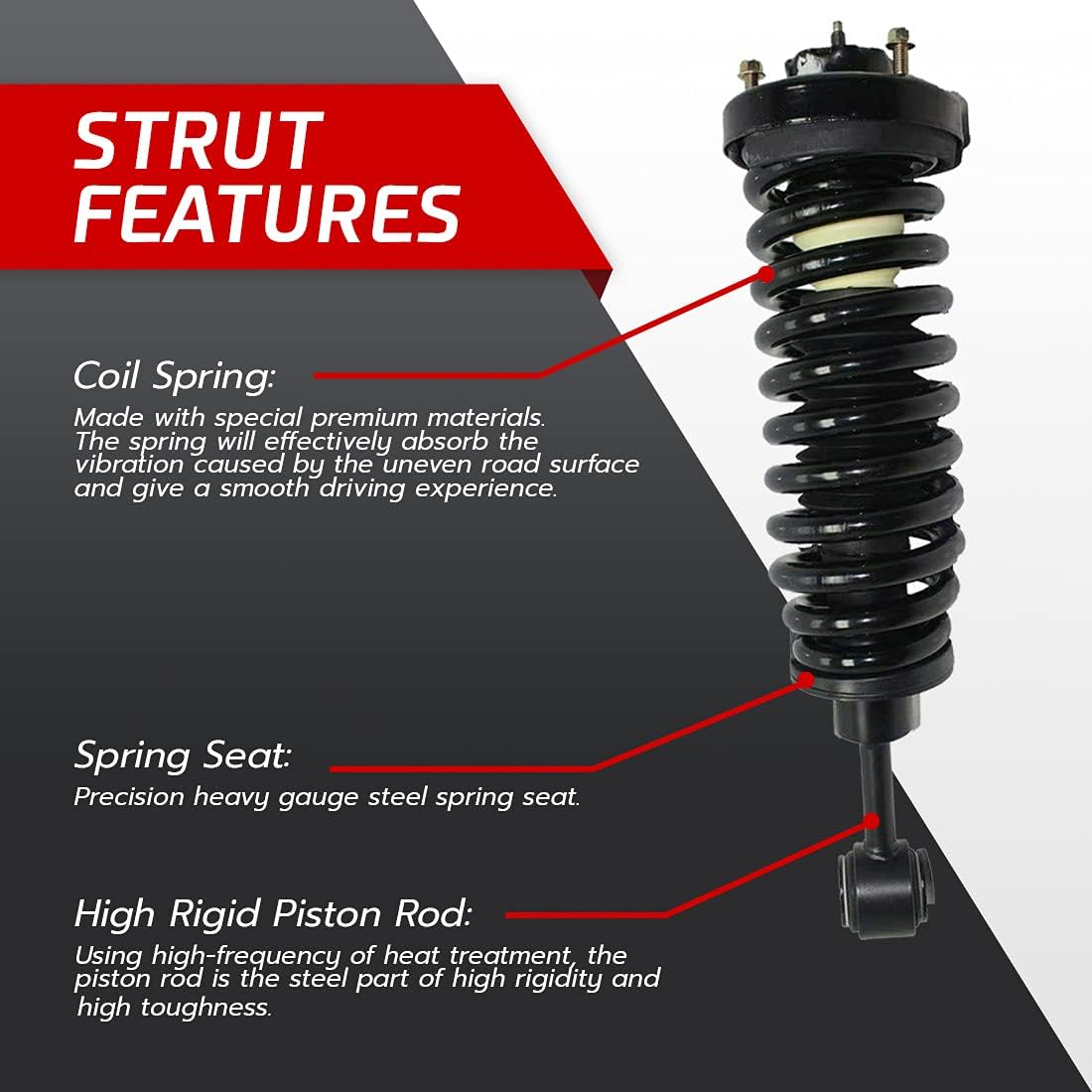 Front Strut and Coil Spring Assembly for 2003 2004 2005 2006 Ford Expedition & Lincoln Navigator