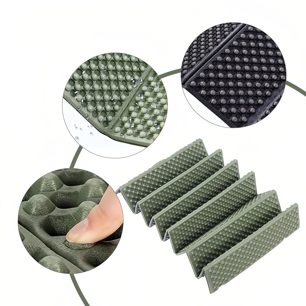 Matelas de Camping Pliable en Mousse IXPE avec Revêtement Aluminium Tapis de Sol Isolant Thermique 185x55x2cm pour Randonnée Trekking et Bivouac Ultra-léger et Imperméable