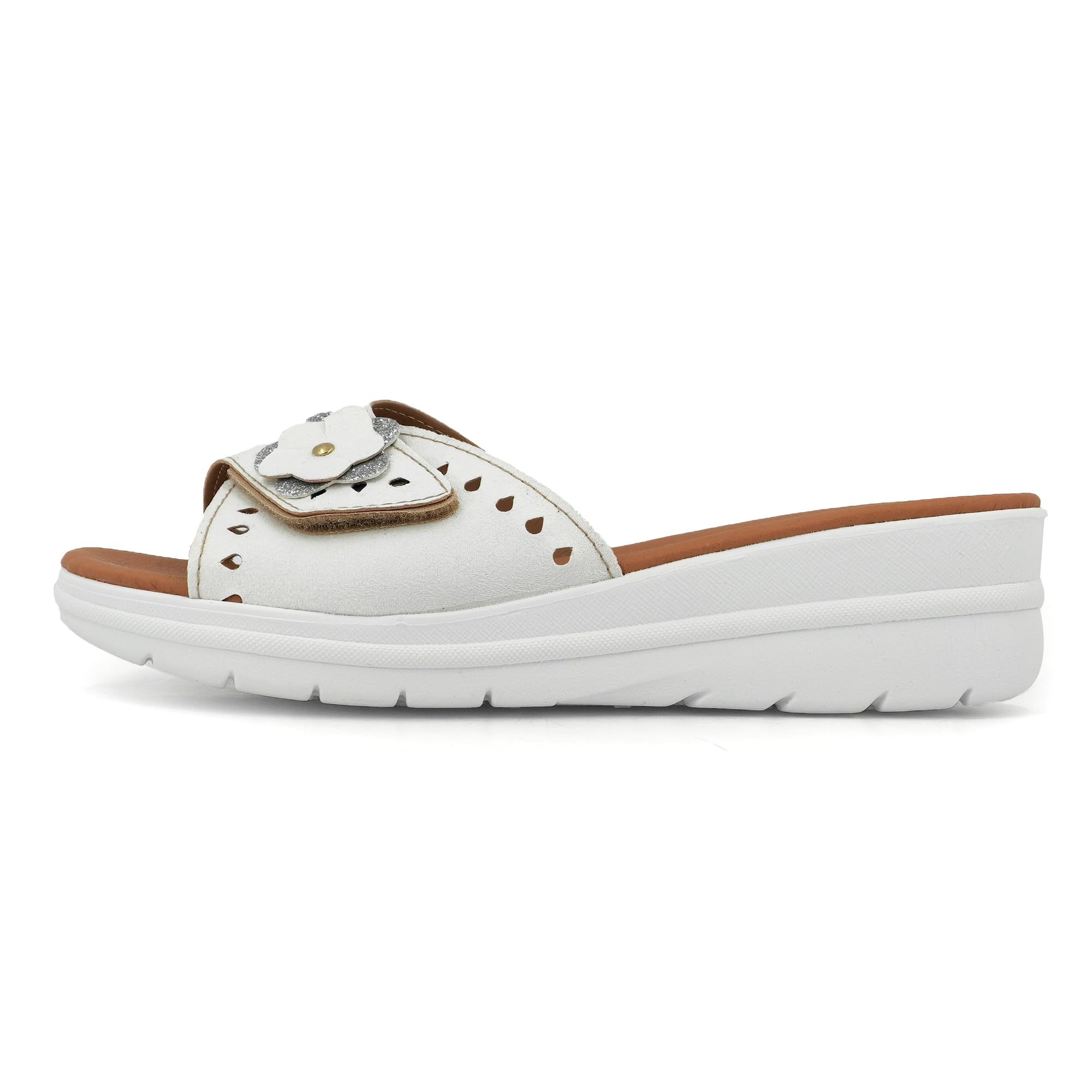 JOMIX Ciabatte Donna Estive Anatomiche Pantofole Zeppa a Strappo Regolabile Comode da Casa Made in Italy