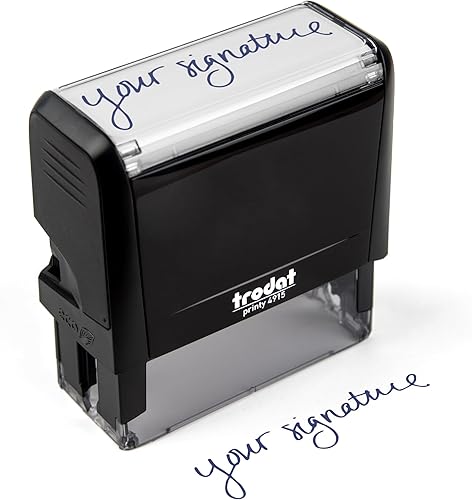 Miniatura 2 de Sello de firma personalizado, sube tu propio sello autoentintado (azul)