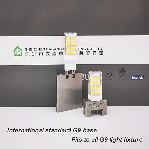 Miniatura 4 de Lámpara LED G9 de 3.5 W, 350 lúmenes, AC120 V, luz diurna 6500 K, no regulable, equivalente a halógenos T4 G9 de 40 vatios, iluminación de araña G9