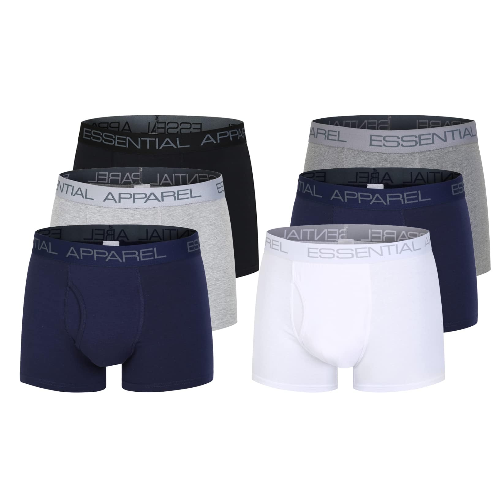 The Essentials Wardrobe Mens TEW 6 Pack Mens Boxer - 4X Large - Assorted