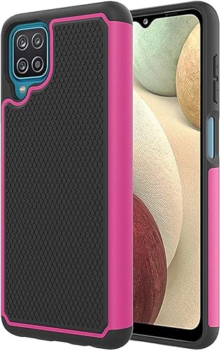 Miniatura 10 de Funda para Samsung A12, Galaxy A12 con vidrio templado, ultra fina a prueba de golpes, funda protectora para teléfono con textura cepillada, suave y