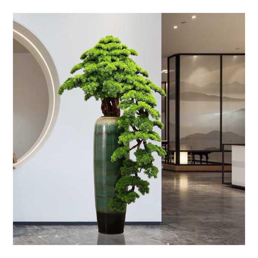 juanluck-s Knstliche Pflanzen, Keramikvase Simulation Topfpflanzen  Wohnzimmer Eingangsbereich Boden dekorative Ornamente,Bonsai-Baum(Green,L)  : Amazon.de: Sonstiges