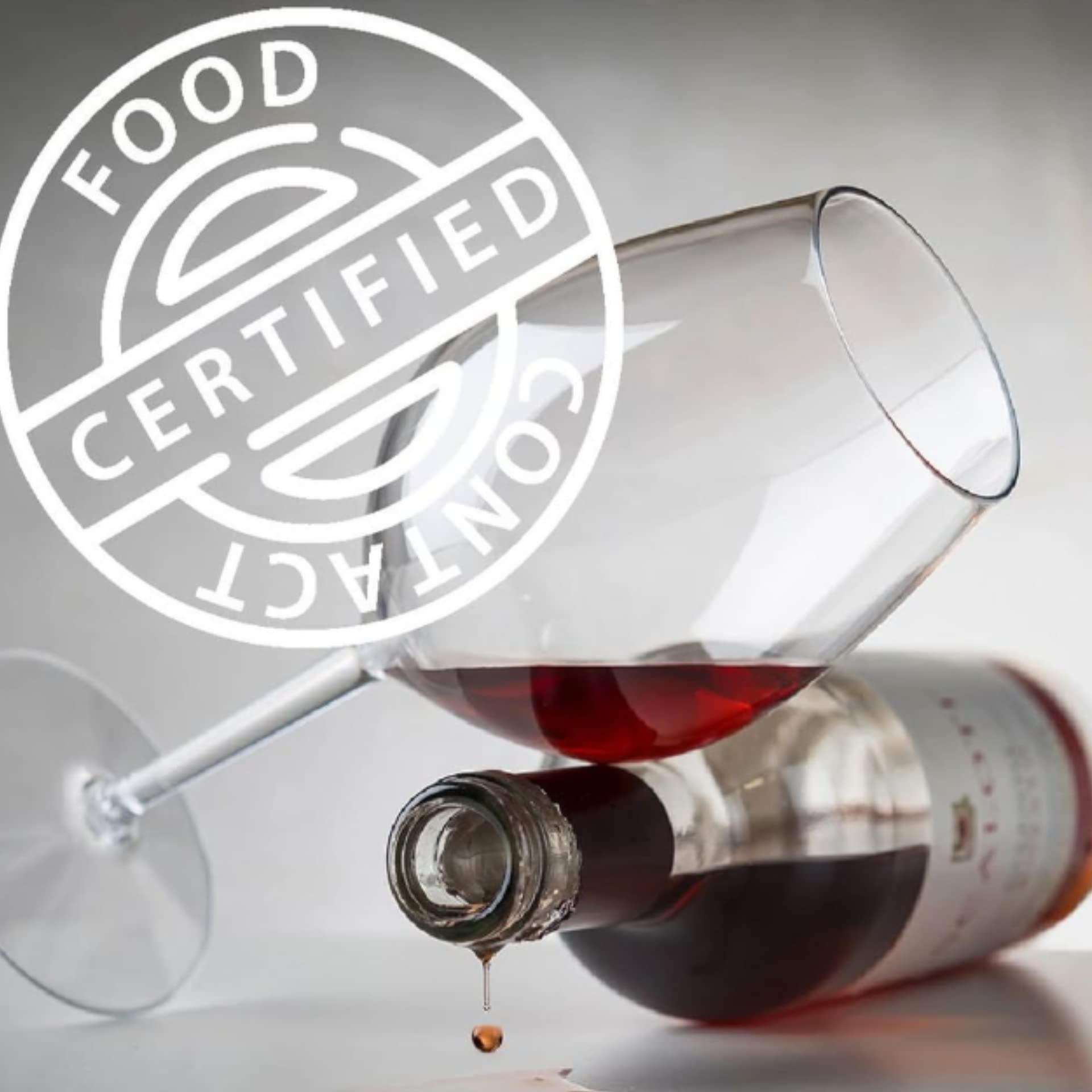 AIOS Copas de vino irrompibles Tritan sin BPA, gran capacidad de 510 ml (juego de 6)