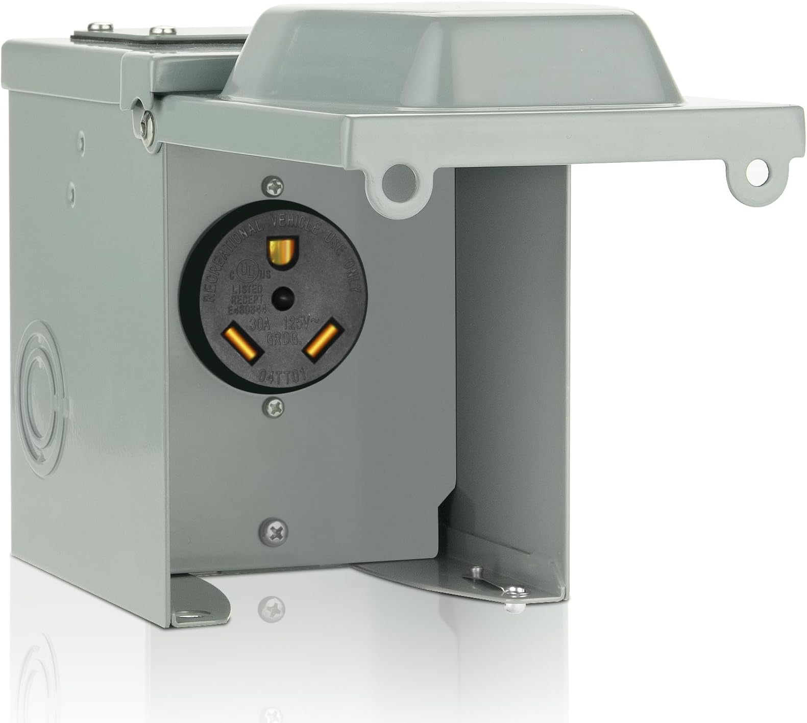 30 Amp 125 Volt RV Power Outlet Box, NEMA TT30R RV Receptacle