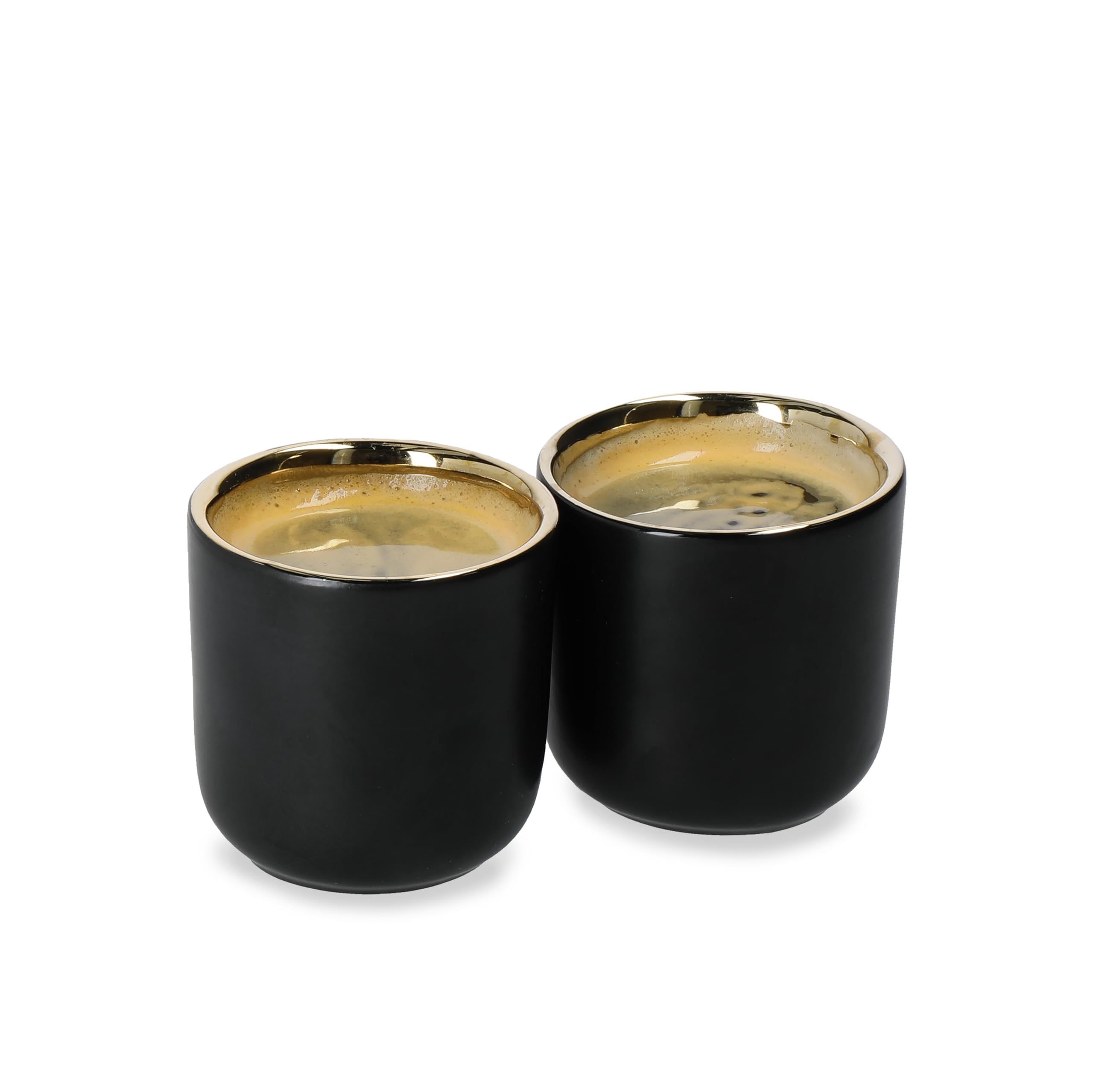 La Cafetière Kubki do espresso z podwójnymi ściankami, zestaw dwóch sztuk, 70 ml, czarne, LCDWMUG702PC