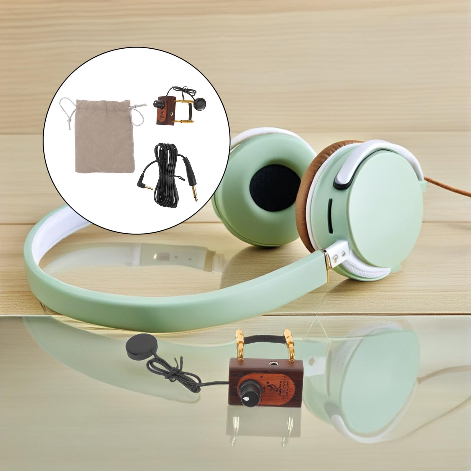 MAGICLULU Tonabnehmer für Violine und Banjo aus Metall mit Bohrlosem Design Tragbarer Klangverstärker für Outdoor Konzerte und Musikunterricht