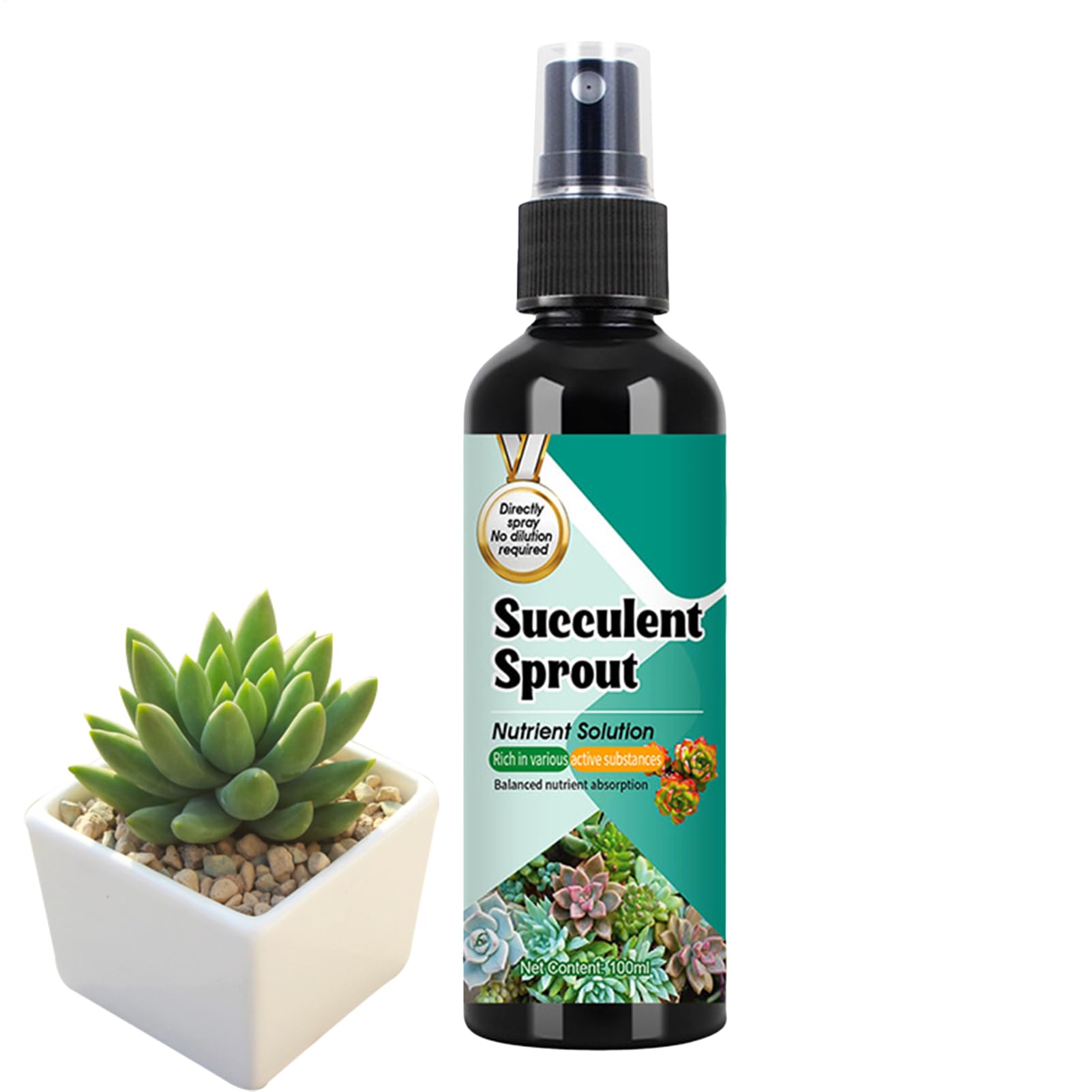 Kakteen Dünger Flüssiger Pflanzendünger | Sprossenstärker Spray Für Kakteen Und Sukkulenten - 100ml Langzeit Wachstumsspray Für Zimmerpflanzen Balkon Und Garten