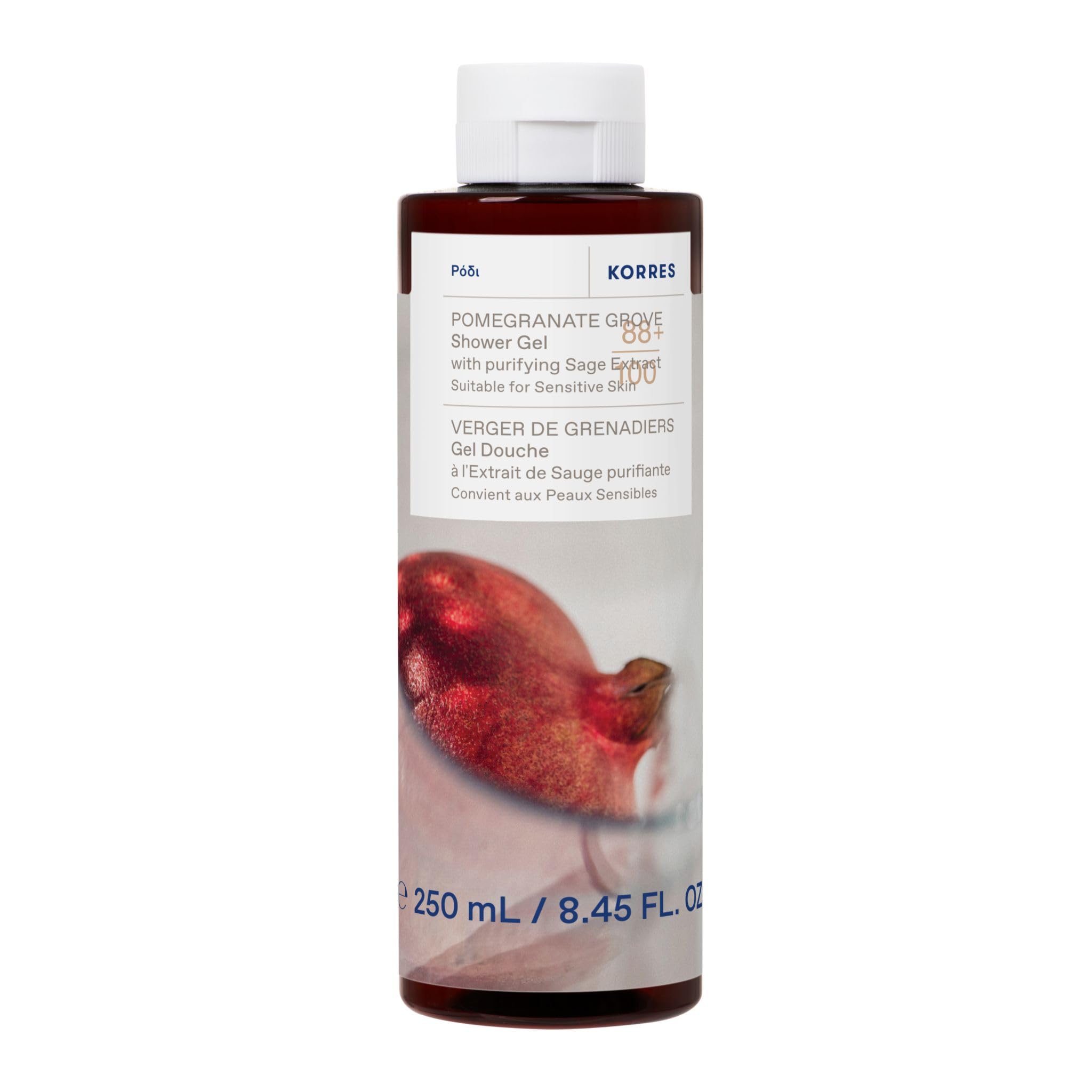 KORRES Pomegranate Grove Shower Gel with purifying Sage extract, suitable for Sensitive skin, 250ml