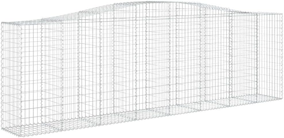Galvanized Steel Gabion Basket Set of 2 Extra Large 157.5 x 19.7 x 55.1 in Silver Planter Box Outdoor Raised Garden Bed for Patio Backyard Landscaping