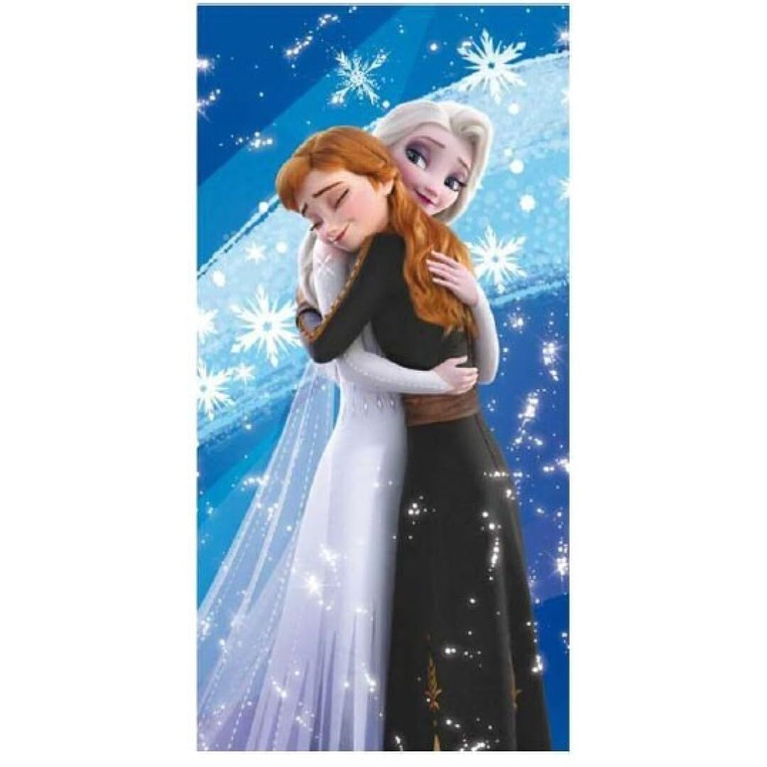 Aymax Frozen Beach Towel, 70 x 140 cm, 100% Polyester, Pink, Frozen Blue, 70x140 Centimètres