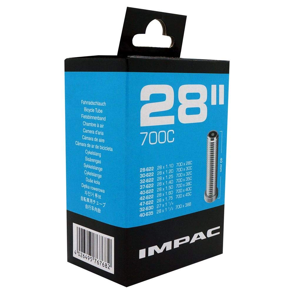 Impac AV28 700x28/47 (682/120) 700c Schrader Valve Bike Inner Tube Single
