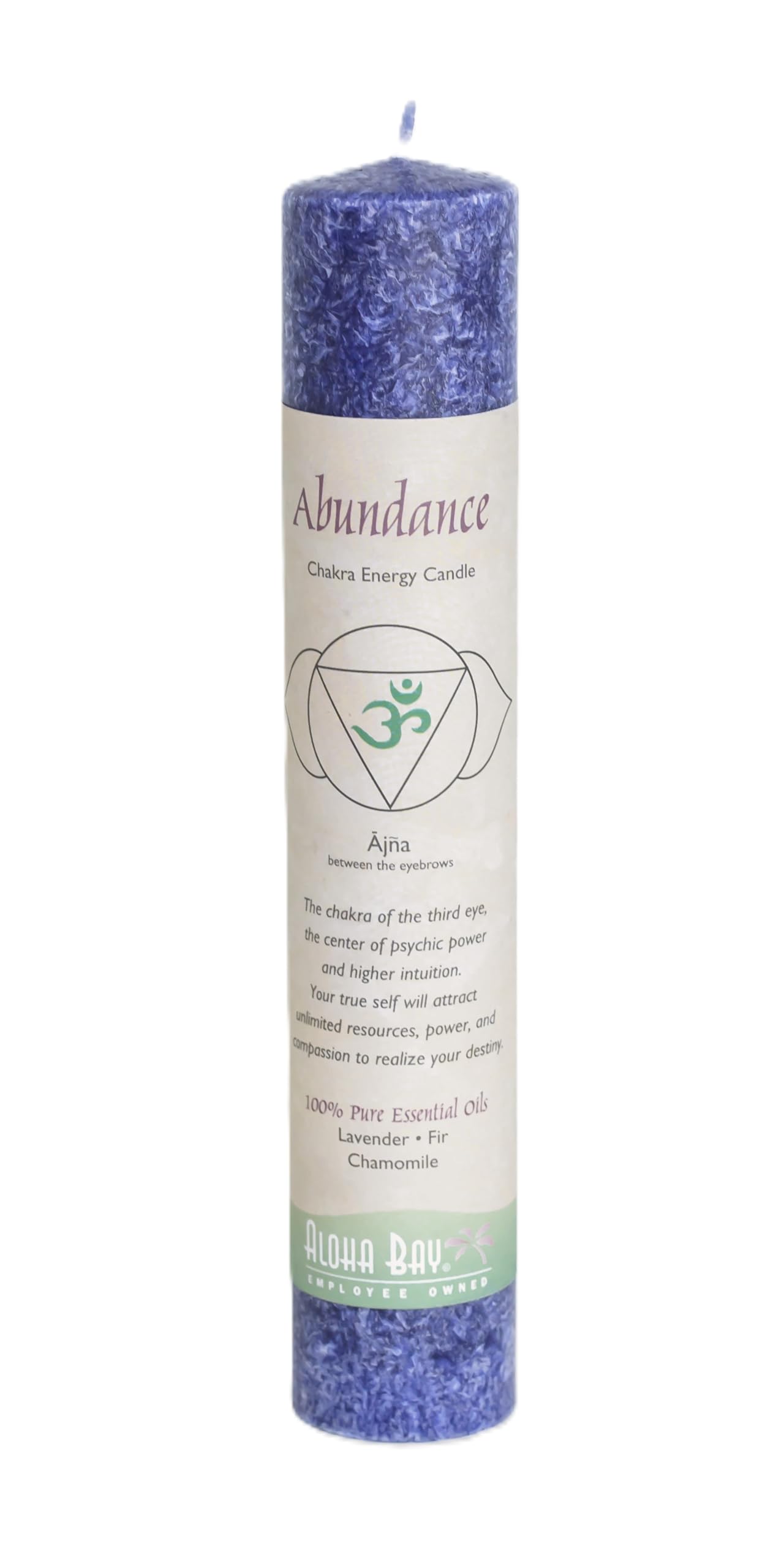 Aloha Bay Palm Wax Candles Abundance, Indigo Chakra Candles 8