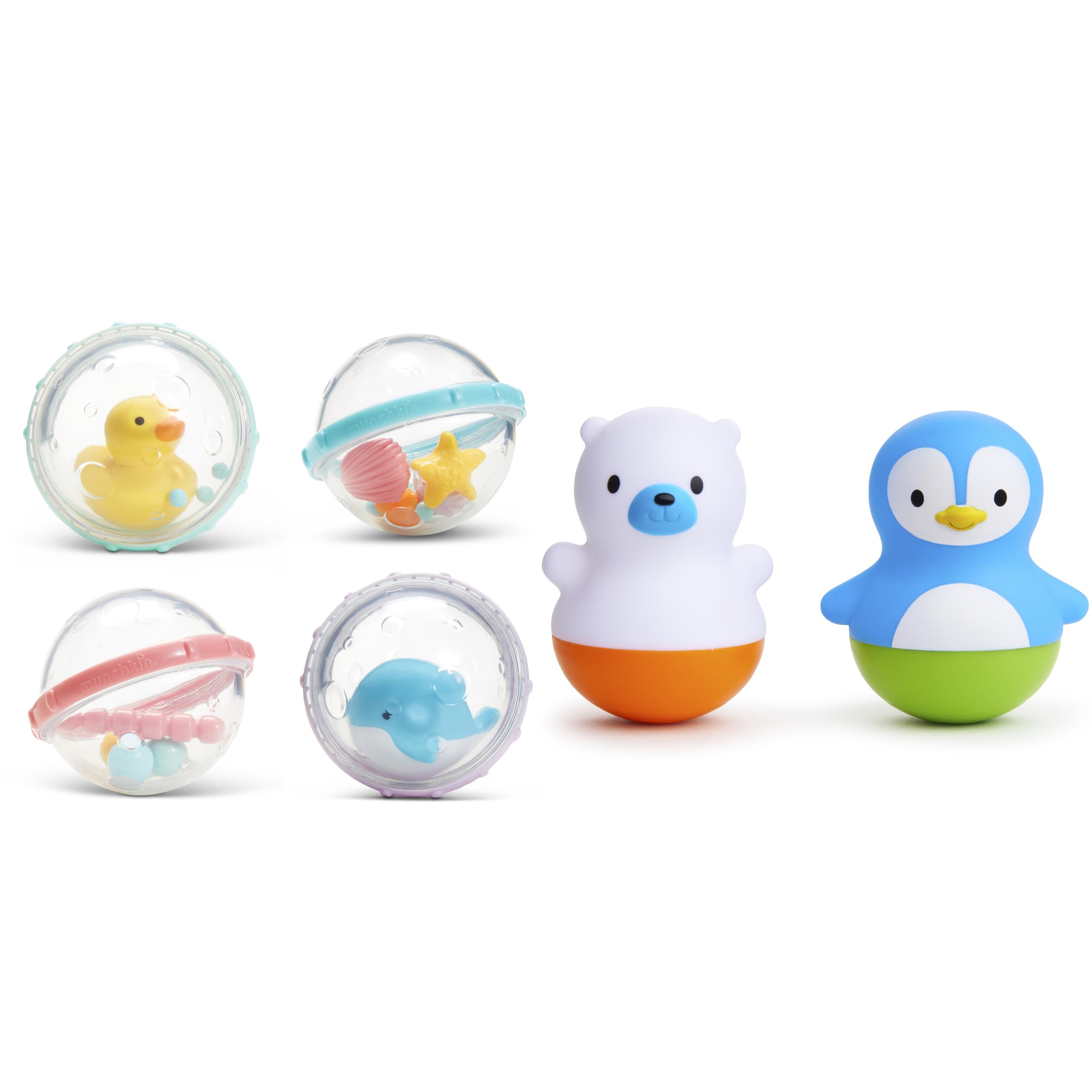 Munchkin(r) Float & Play Bubbles(tm) and Bath Bobbers Baby and Toddler Bath Toys, Mold Free, 6pc Set