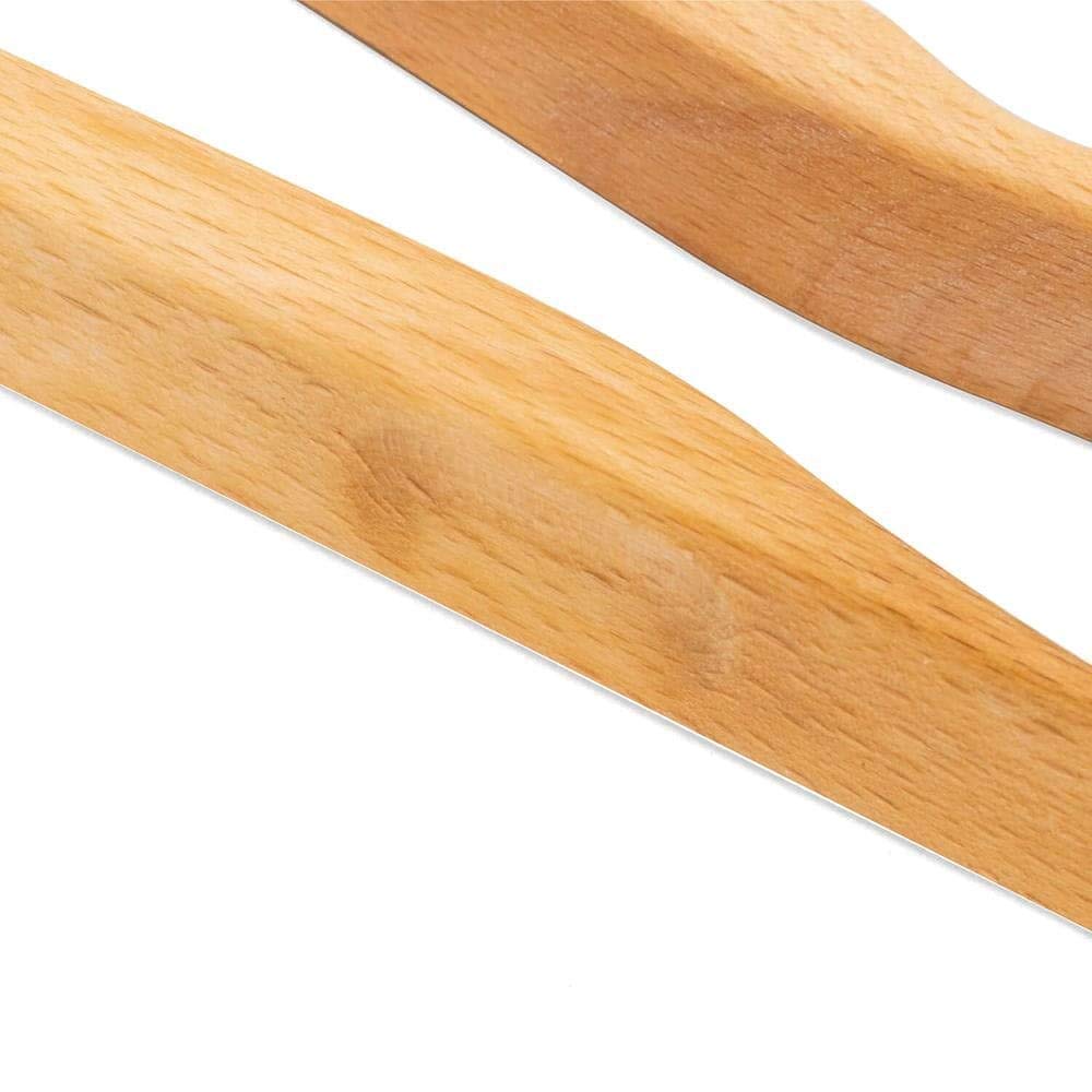 Zetzsche Grillzange 60 cm XXL mit Namen oder Wunschtext graviert inkl. Geschenkverpackung, Design Holzzange Greta, Buchenholz, perfekt zum Grillen, Raclette oder Küche