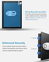Vista 6 de TOTOY 3.5 Cu Ft Large Safe Box For Home Documents with Emergency Battery Box - Steel Fireproof Security Safe Lock Box with Electronic Keypad, LED