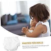 Vista 9 de 12 pañales para bebé, ropa interior de muñeca americana, ropa interior de muñeca, accesorios para juegos de simulación, color blanco