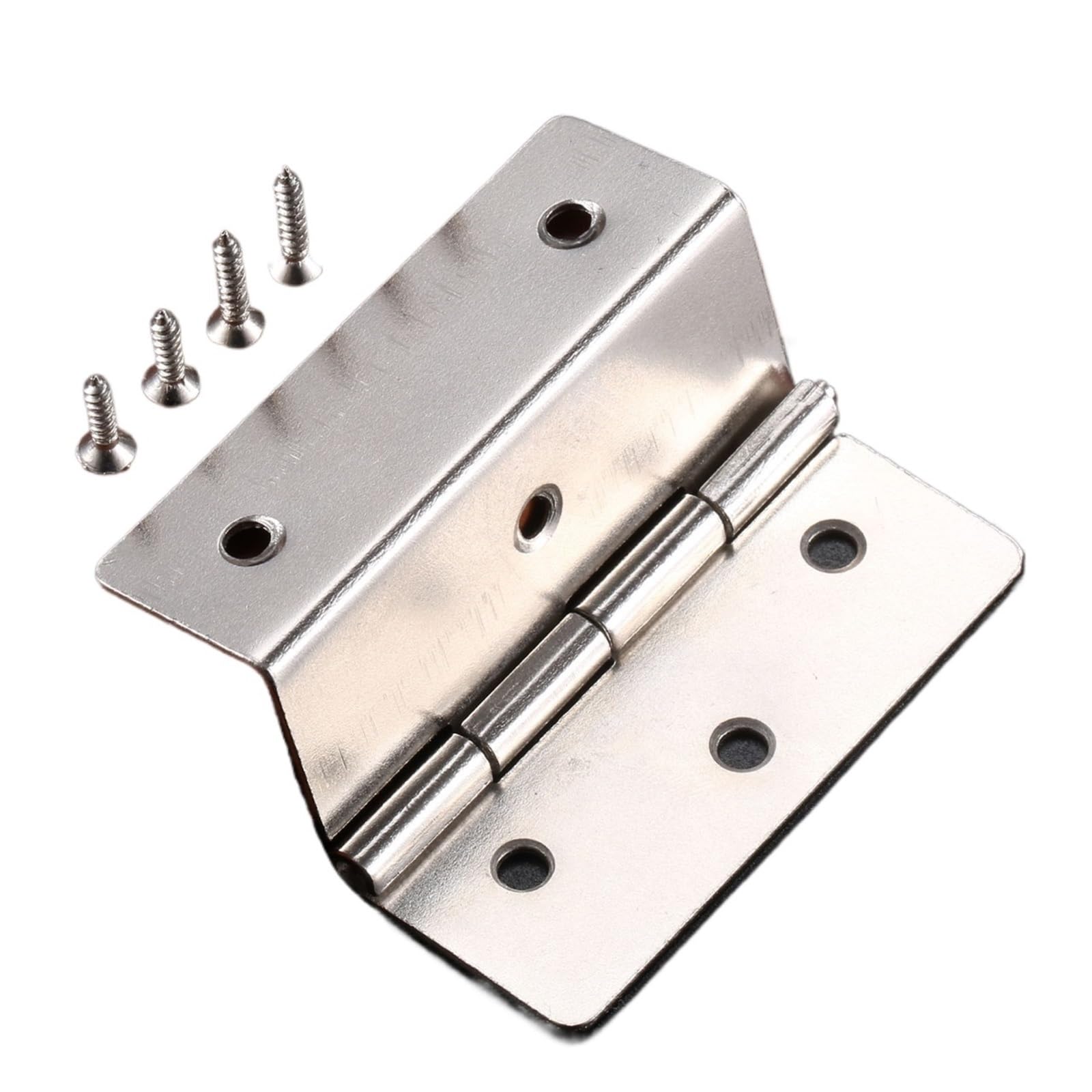 2Pcs Cabinet Door Hinge 6 Holes Three-Folding Hinges