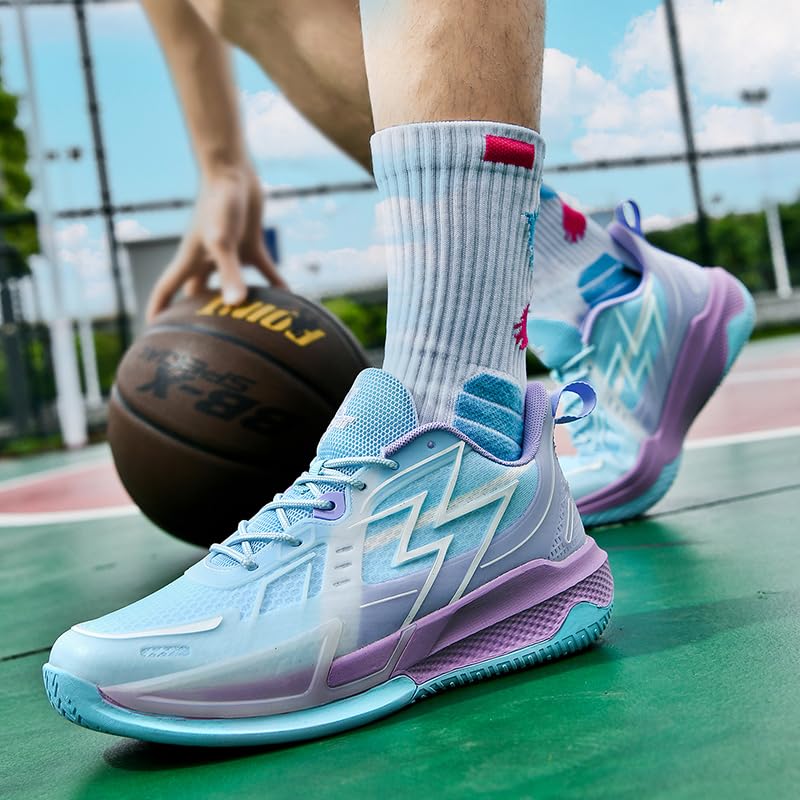 Image of Women Basketball Shoes Fashion Sneakers Comfortable Unisex Athletic Lightweight Non Slip Outdoor Sport Volleyball Shoes