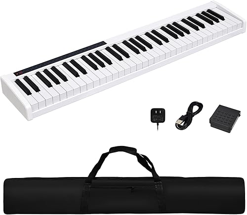 Miniatura 1 de HONEY JOY Piano de teclado, teclado digital de música para principiantes de 61 teclas con teclas semipesadas de tamaño completo, USB MIDI y fuente