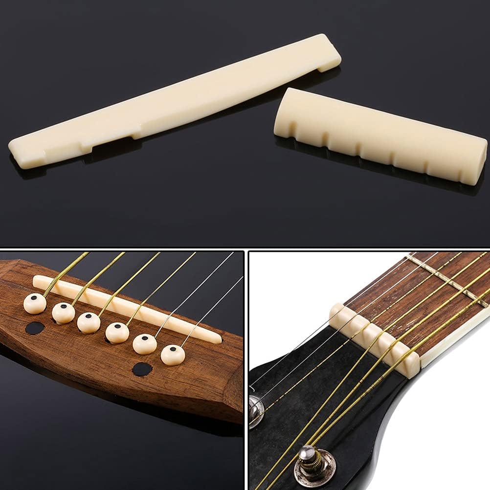 Guitar Accessories Kit Guitar Tool Changing Kit Include Acoustic Guitar Strings, Capo, String Winder, Picks, Pick Holder, Bridge Pins, Nuts & Saddles, Finger Protector, Finger Picks