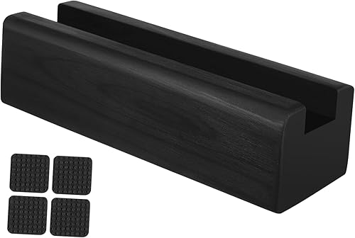 IMIKEYA Soporte de espejo de longitud completa, base de espejo de piso de madera, soporte de espejo de tocador, soporte para marco de fotos, soporte