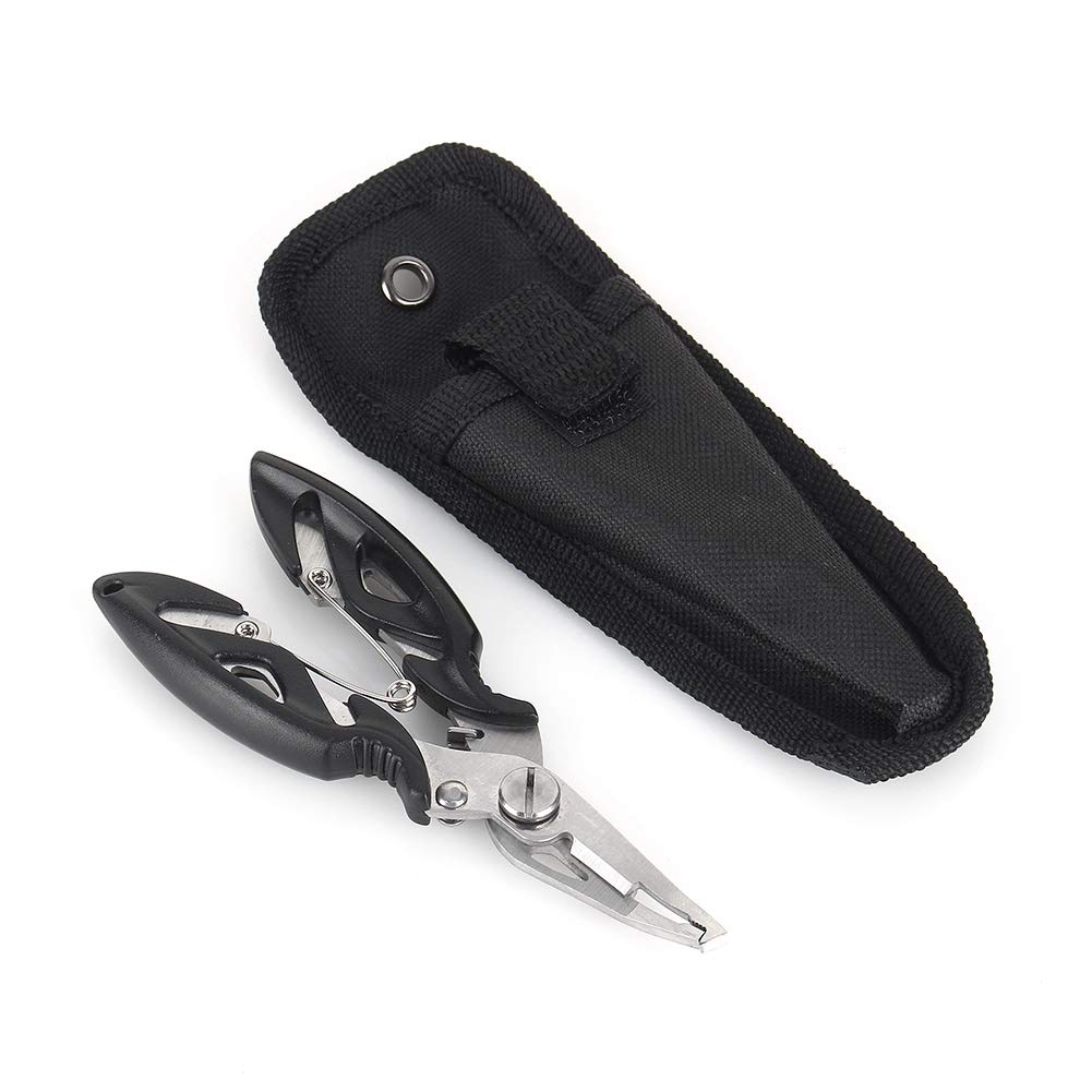 Pince Multifonction Pour Pêche – Nettoyeur D’anneaux, Retire-ligne, Coupe-tresse – Acier Inoxydable Argenté 6,9 Cm