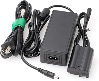 HangTon EP-5B DC Coupler EN-EL15 Dummy Battery and 9V 6A AC DC Power Supply Adapter for Nikon D7000 D7100 D7200 D7500 D500 D610 D750 D800 D810 D850 Camera