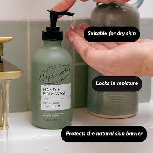 Miniatura 3 de UPCIRCLE Jabón de manos y cuerpo con agua de kiwi de 8.45 onzas, para calmar + protección, glicerina + hierba de limón, natural, vegano y libre de