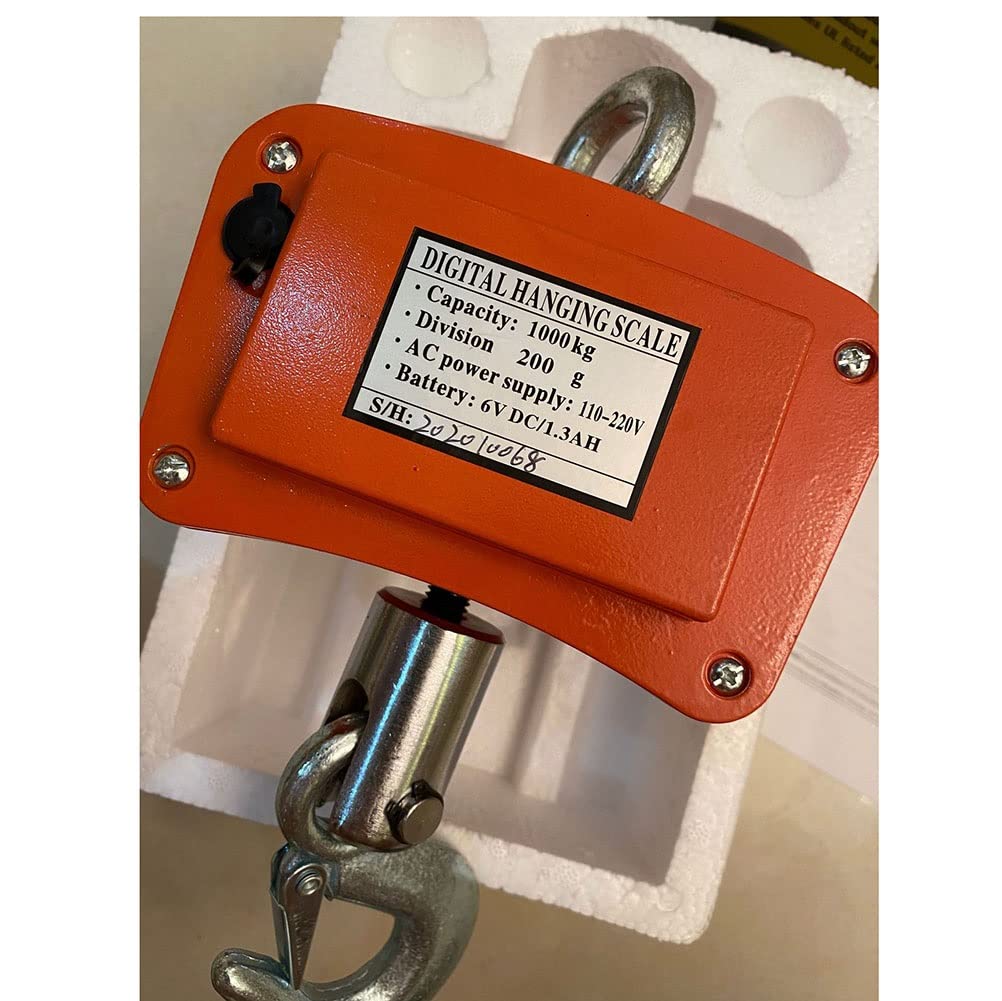 Pesa valigie Elettronica Resistente, Bilancia da Appendere per Bagagli industriali con Gancio, Ideale per Viaggi e spedizioni (Blu 500 kg)