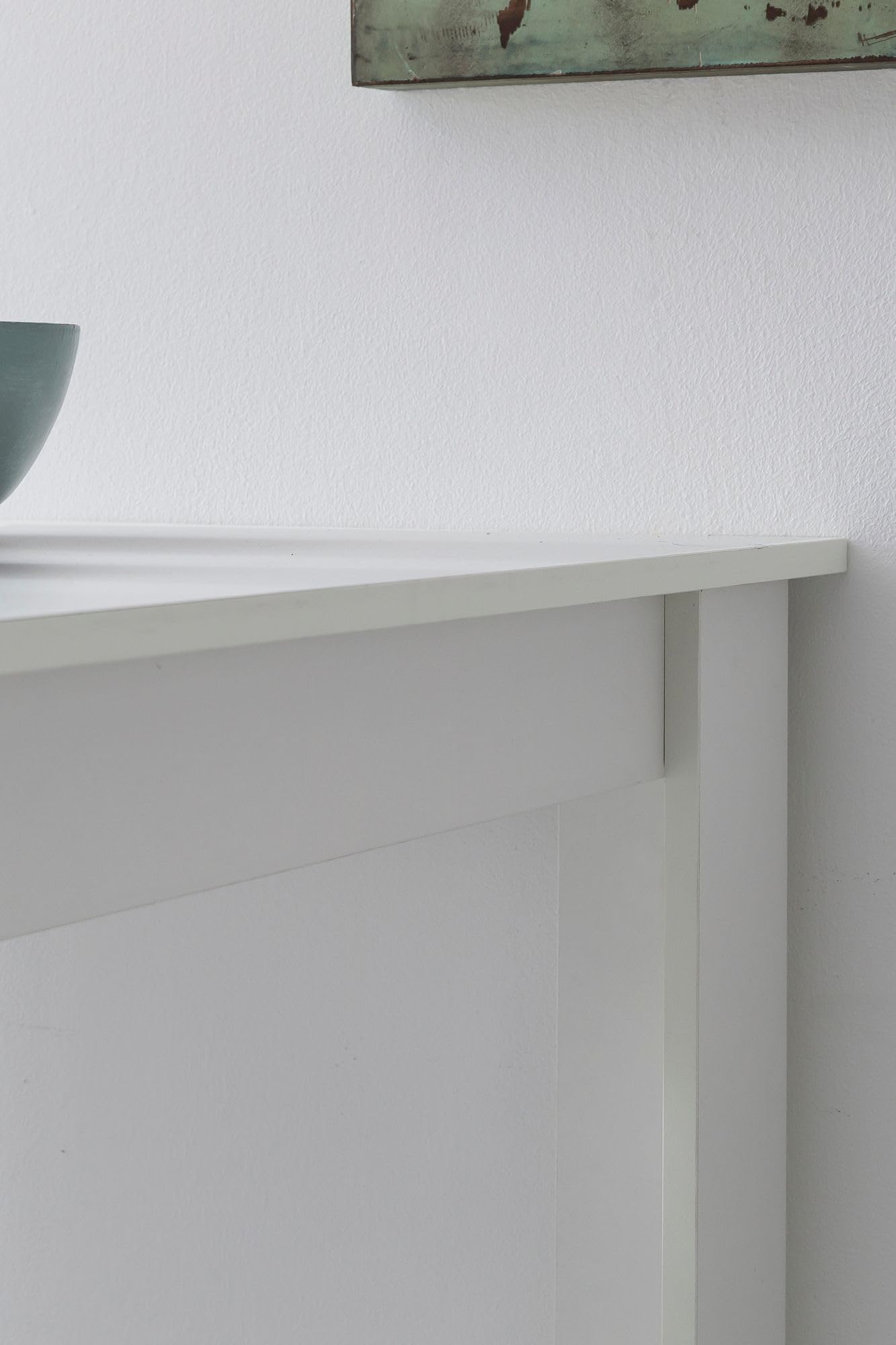 Wohnling Bartisch 120x60x107,5 cm Weiß mit Integriertem Regal | Stehtisch mit großer Ablagefläche, Bartresen für Küche und Party, Küchenbartisch geradlinig, Bistrotisch Holz