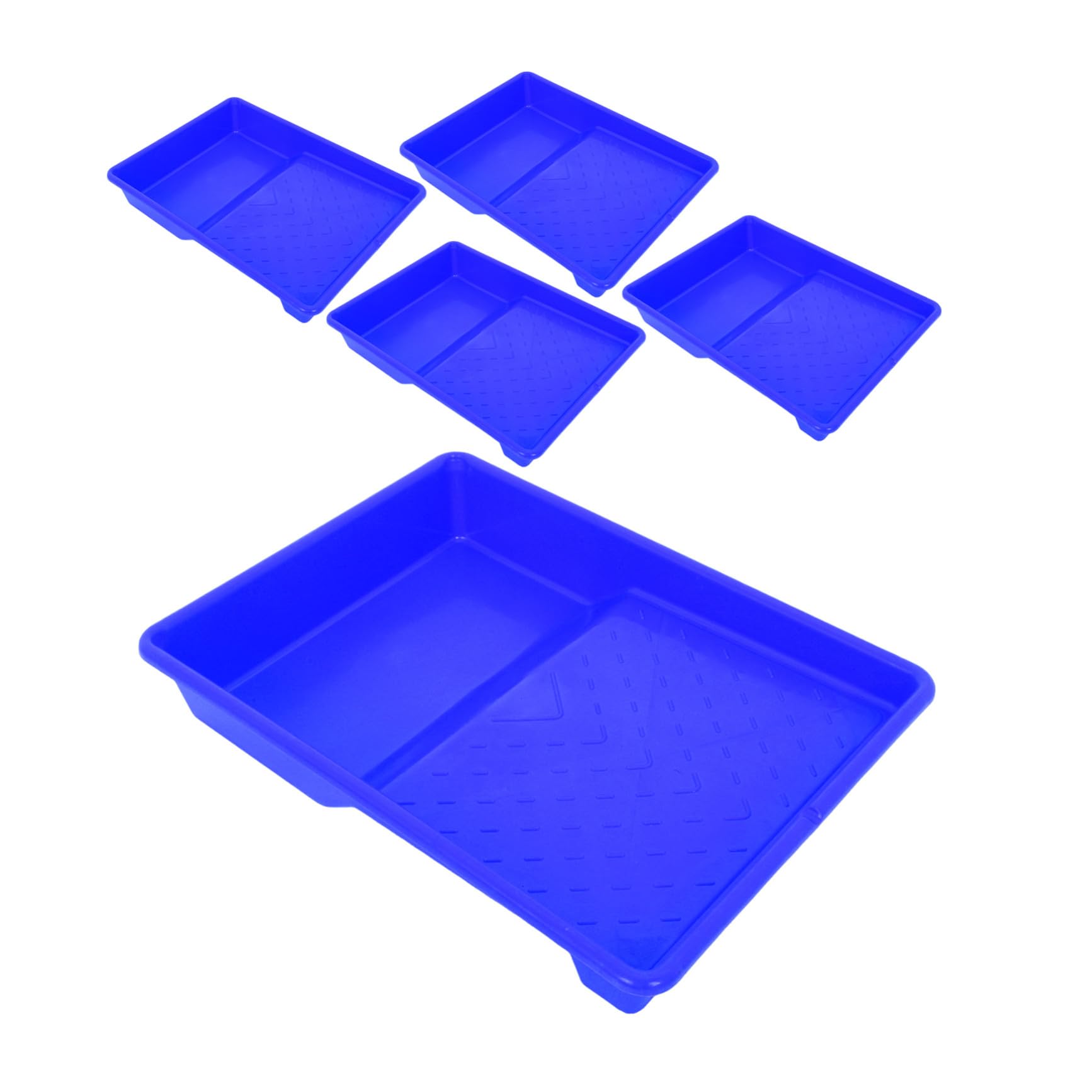 Bandejas de pintura de plástico lavables cubetas con relieve antideslizante para mezclar color