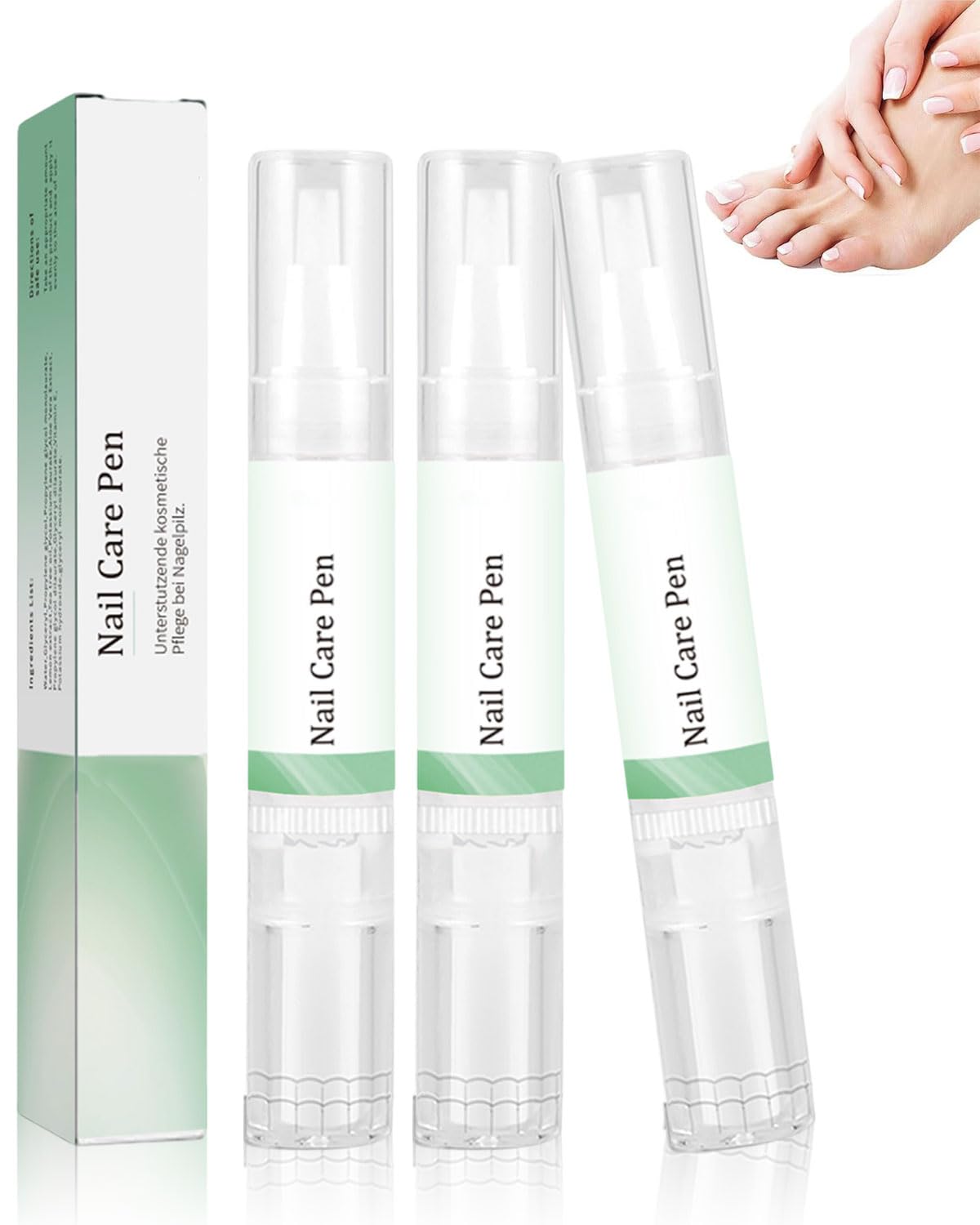 3 pièces Health Routine Nail Care Pen,Stylos soin des ongles et cuticules avec huile de tea tree,Soin cosmétique pour nourrir, renforcer et améliorer l’apparence des ongles et des pieds abîmés