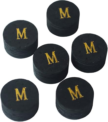 Miniatura 5 de Collapsar 6pcs 0.551 in Negro Múltiples Capa de Piel de Cerdo Piscina Taco Puntas H M S Mezcla,M,P,https://www.amazon.com/dp/undefined