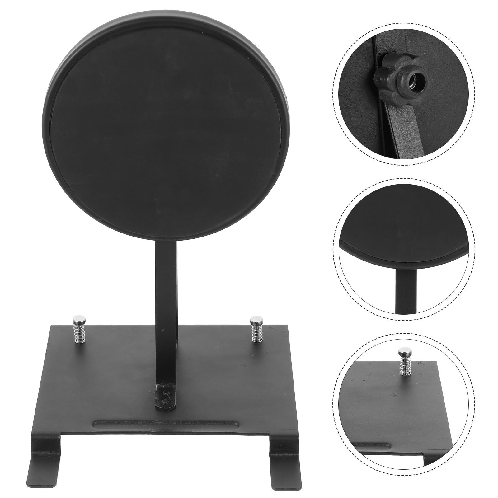 Tappetino per Batteria Singolo Nero in Acciaio, Accessorio per Pedale Cassa, Aumenta Durata Pelle e Qualità Suono, per Principianti