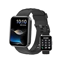 Dakofied Smartwatch Uomo Donna Chiamate Bluetooth Smart Watch con Contapassi Cardiofrequenzimetro da Polso Saturimetro Orologio Fitness Notifice WhatsApp Impermeabile IP68 per Android iOS Nero
