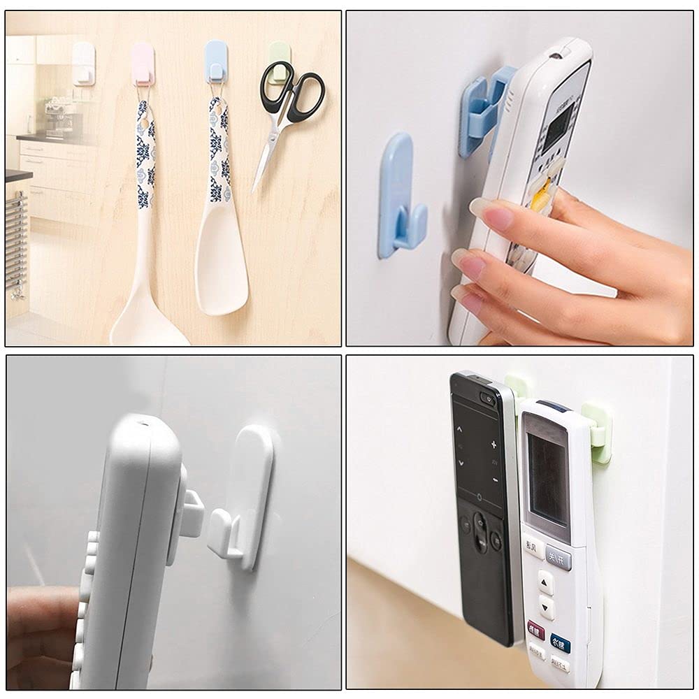 WOONEKY 4x Wand Aufbewahrungsboxen - Klebefest, Weiß, 14cm, Ohne Bohren