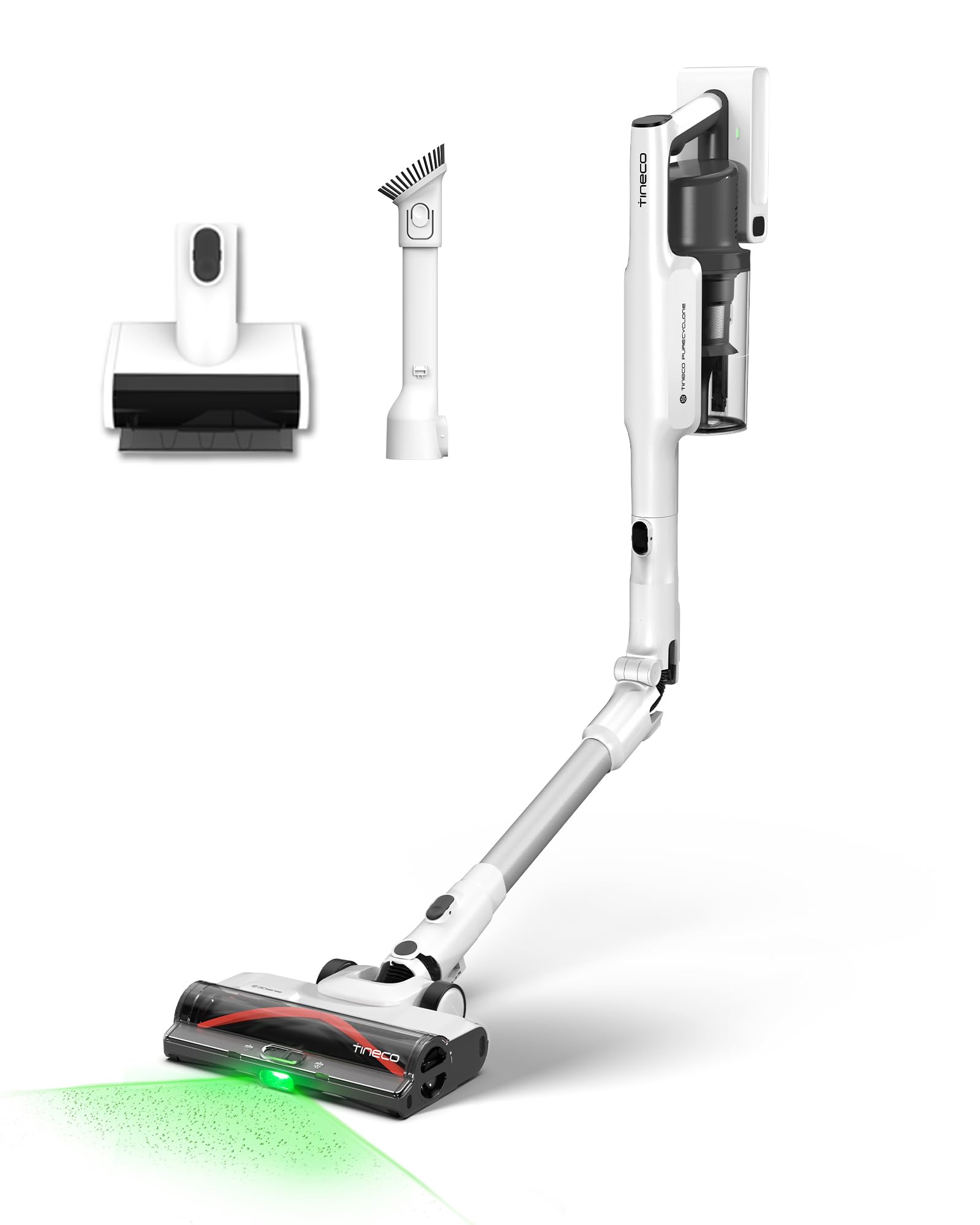 Tineco Cordless Stick Vacuum with 185W Suction, ZeroTangle, LED Display, PureCyclone Tech, Lightweight Handles for Carpet and Hard Floor, Pure ONE A50S PET