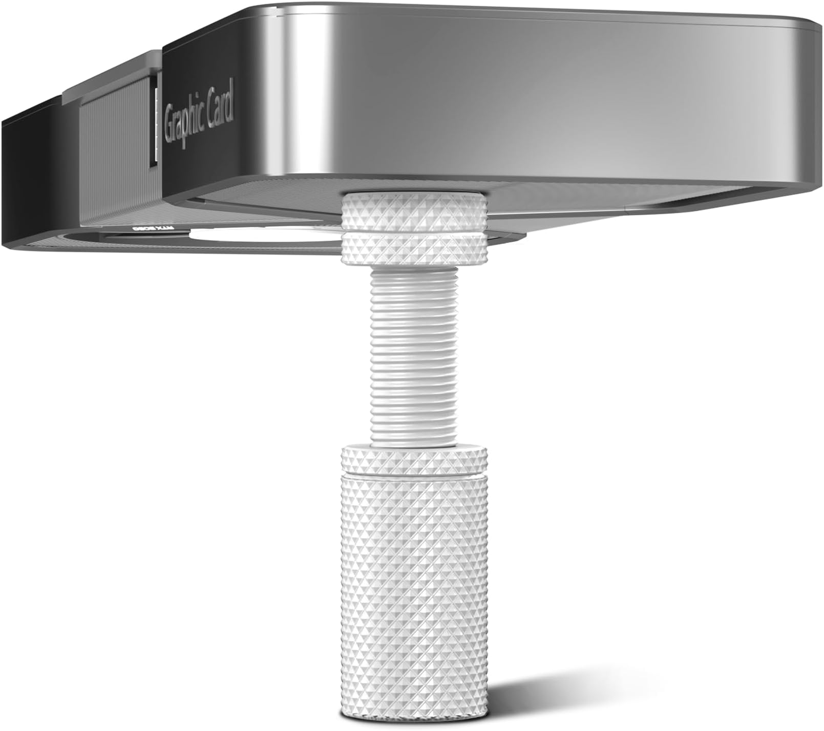 GPU Support Bracket, Adjustable Height GPU Sag Bracket with Magnet and Non-Slip Sheet, GPU Brace for Prevent Universal VGA Graphics Card Sag (M-White)